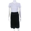 Pre-owned|Escada Womens Inverted Pleat A Line Skirt Black Wool Size EUR 42