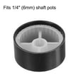 thumbnail image 3 of Uxcell 2pcs Potentiometer Knob Knurled Shaft Black Tone Aluminum Smooth Surface Rotary Knob 26mmx13mm Volume Control Knob, 3 of 5