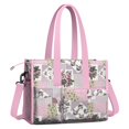 thumbnail image 2 of Teacher Tote Bag,Pioneer Flower Floral Print Pattern Teacher Utility Tote Bag,Large Work Tote Bags for Women with Multiple Pockets,Top Zipper Closure,13.8x10.6x6.7 Inch, 2 of 5