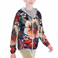 thumbnail image 2 of Xecao Paisley2 Print Fishing Shirts for teenager Long Sleeve UV Sun Protection Hoodie with Zipper Outdoor Hiking Shirts-Medium, 2 of 7