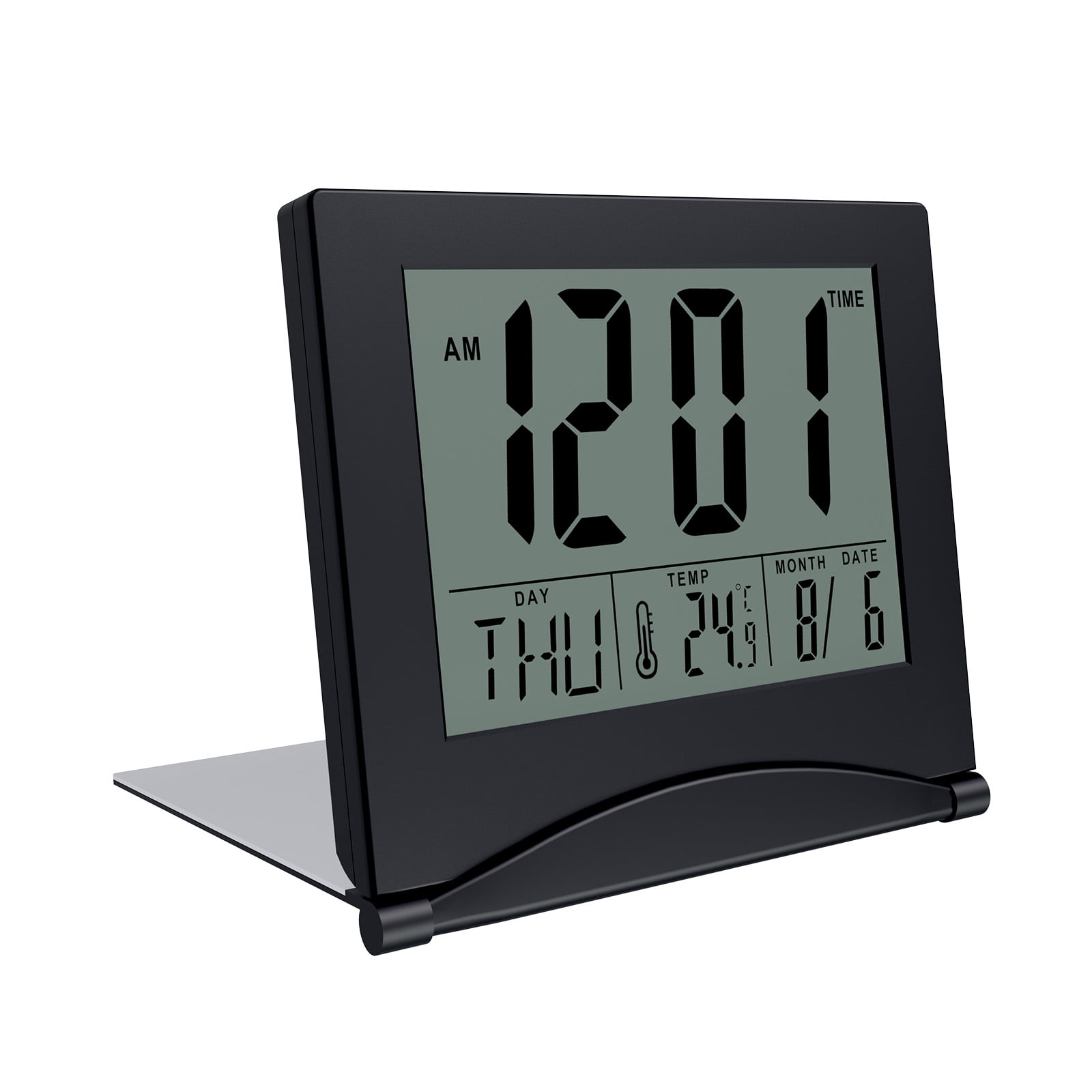 MMOBIEL Digital Clock LCD Travel Alarm Foldable – Desk Top Clock – Digital Clock with Day, Date and photo MMOBIEL Digital Clock LCD Travel Alarm Foldable – Desk Top Clock – Digital Clock with Day, Date and