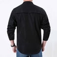 thumbnail image 4 of LWITHSZG Button Down Shirt Men Loose Fit Collared Long Sleeve Shirts Fall Lightweight Going Out Tops Work Casual Outerwear with&nbsp;Pockets, 4 of 6