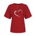 thumbnail image 4 of Women's Valentine's T-Shirt Love Heart Tops Summer Cute Casual Short Sleeve Crew Neck Trendy Outfits, 4 of 4