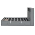 thumbnail image 5 of Euroco Wood Full Size Platform Bed with Lift up Storage and LED Headboard, 2 Drawers and USB Charging, Gray, 5 of 20