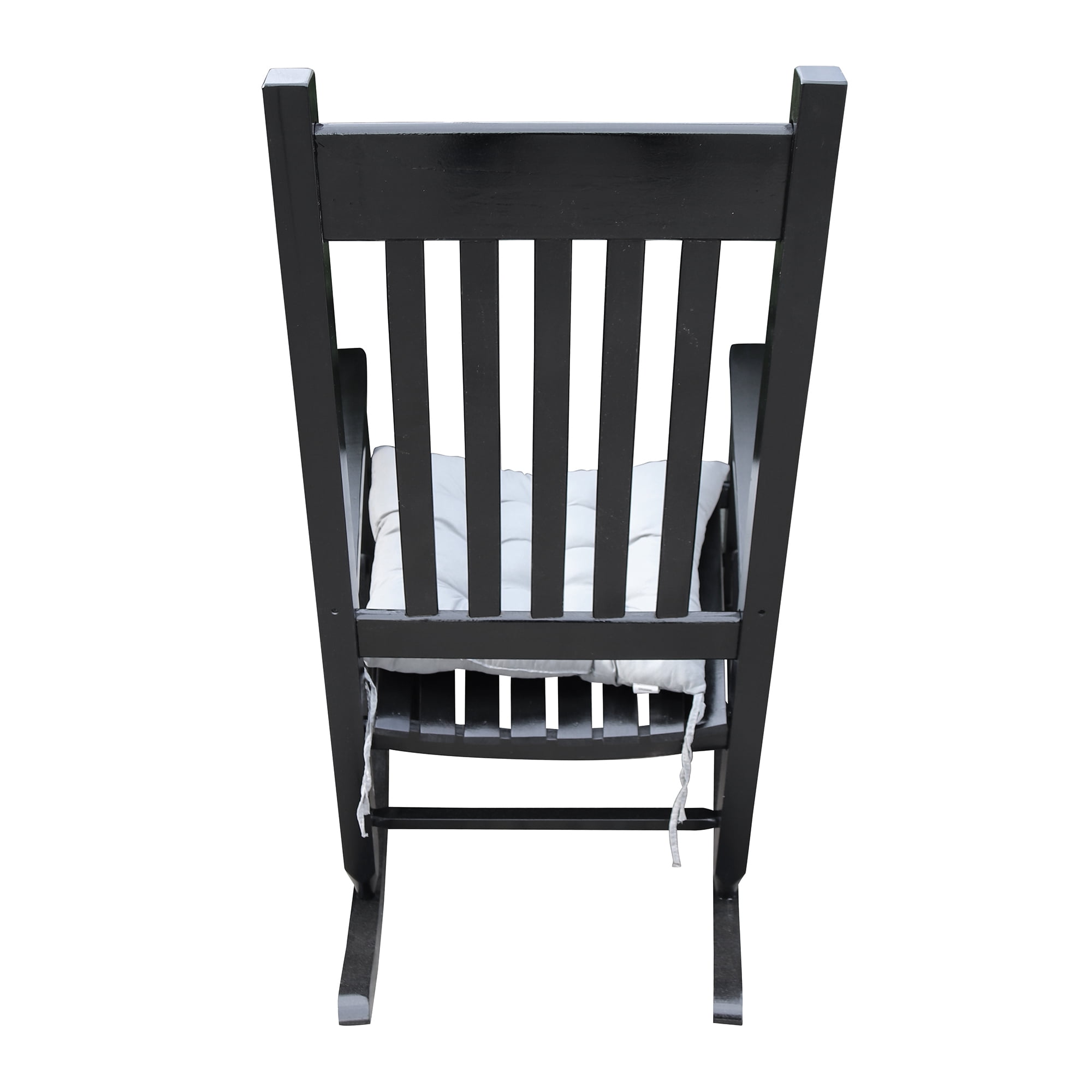Yoneston Outdoor Wood Porch Rocking Chair, Weather Resistant Black Color Finish