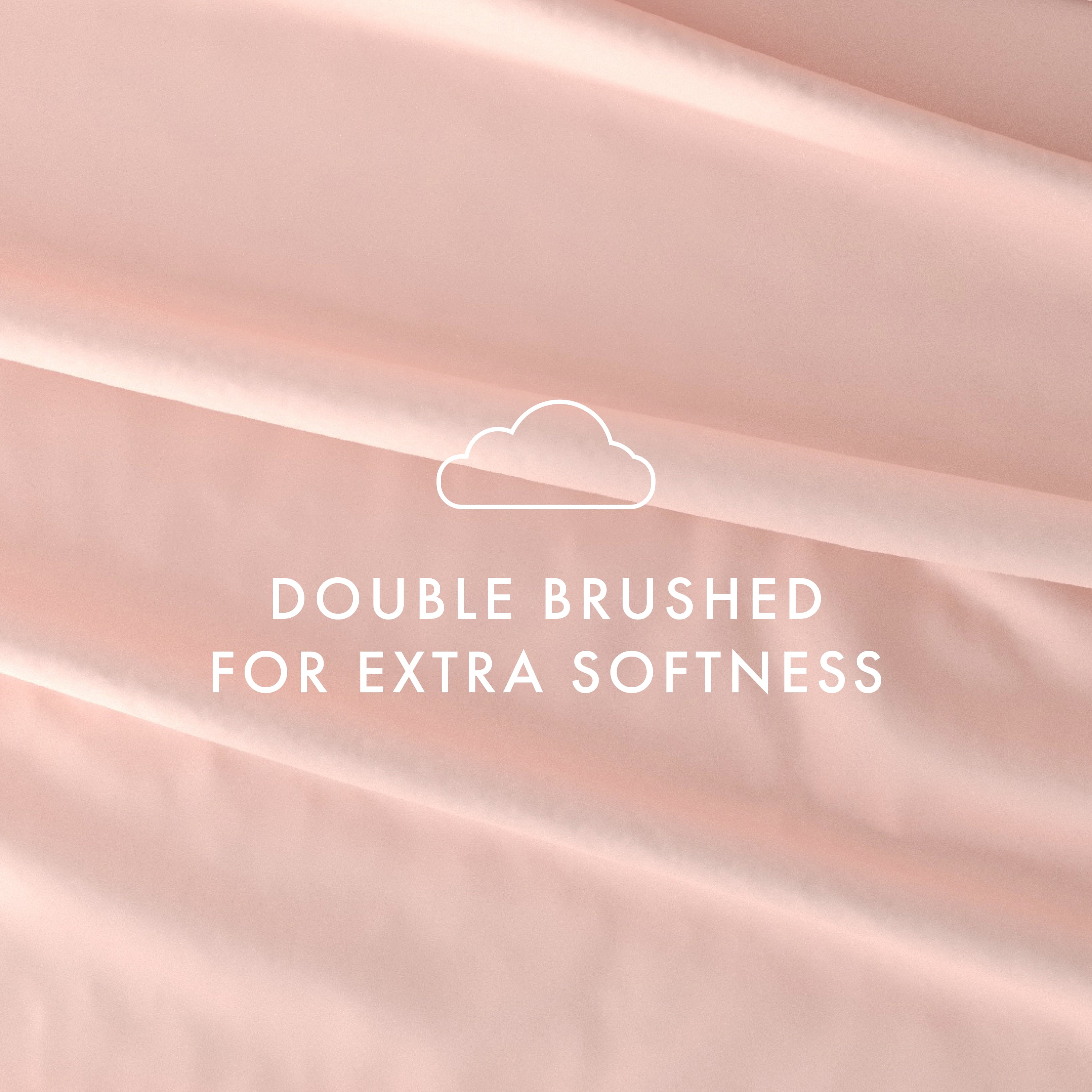 Noble Linens 4 Piece Solid Microfiber Bed Sheet Set, Blush, Full