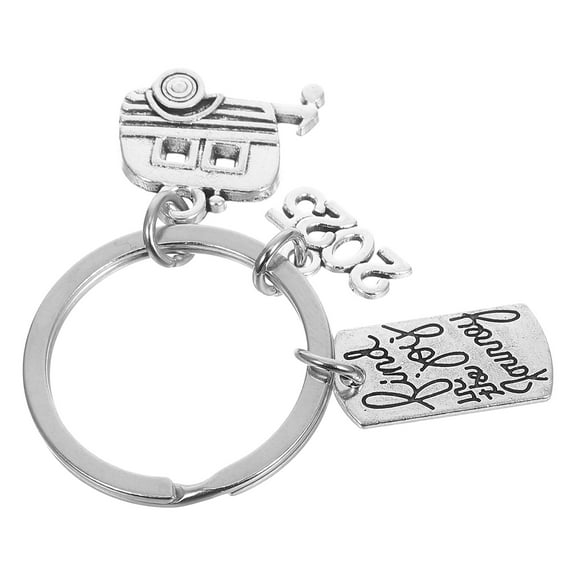 FRCOLOR Camper Keychain Travelers Gift Retirement Keyring Lightweight Keychain Travel Trailer Keychain Unique Key Chain for Campers and RV Owners