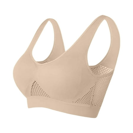(2-Pack) Puawkoer Breathable Cool Liftup Air Women Sports Bras Bra 2024 New Large Sports Bras Women Size Air Bra Breathable Bras To Wear with A Backless Dress and Co