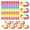 Rainbow, variant on Muka 20 PCS Adjustable Silicone Wristbands with Holes Cute Bracelets for Boys Girls Swimming Identify (Black)