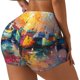 thumbnail image 1 of Balery Colorful Fishing Boats Pantalones cortos de entrenamiento estampados para mujer, sin costuras, ajustados, para gimnasio, yoga, correr, deportes, ejercicio activo, fitness.-Medium, 1 of 8