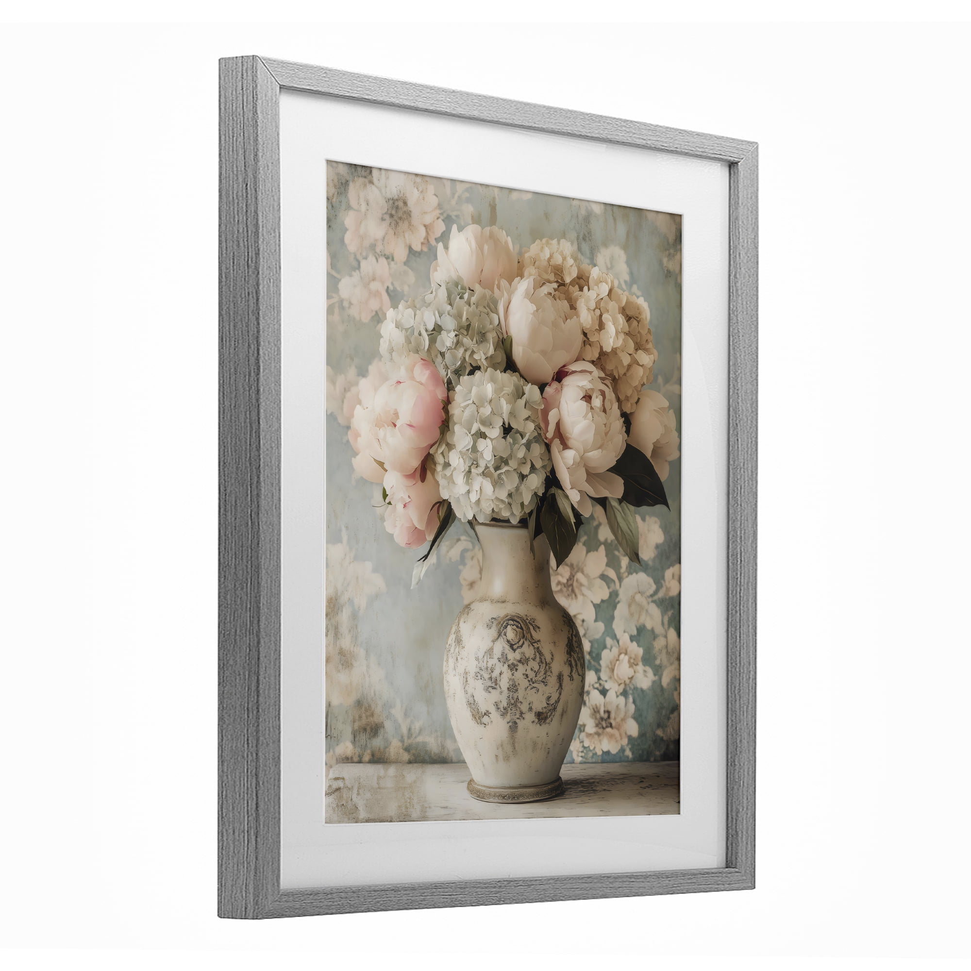 Stupell Industries Delightful Arrangement of Flowers Gray Framed Print Under Glass, design by Creative Studio