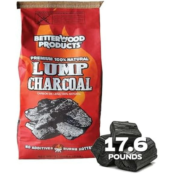 3317 100% All Natural Hardwood Lump Charcoal for Outdoor Grill and Smoker, 17.6 Pounds$$Garden & Patio