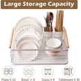 thumbnail image 2 of Dish Drainer Rack With Removable Drip Tray, Metal Kitchen Dish Drying Rack Organiser With Wooden Handles, Dish Rack, 2 of 5