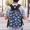 thumbnail image 3 of Wukai Party Shark Cute Travel Laptop Backpack - Waterproof, Anti-Theft, Slim and Sturdy College & Business Backpack, 3 of 7