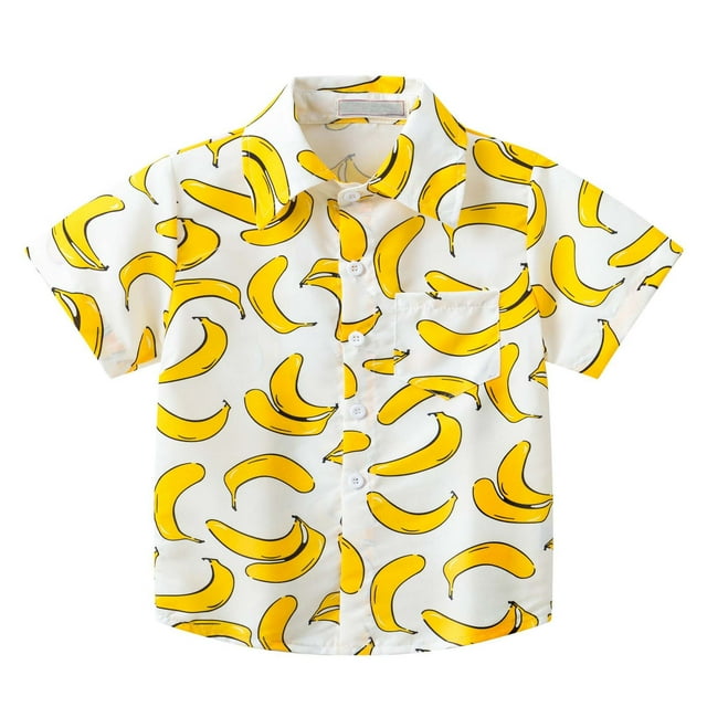 Birdeem Blouse et Chemise à Manches Courtes à Col Rabattu Chemises pour Enfants T-Shirt Graphique à Manches Courtes Haut à Col à Revers pour Filles de 6 Mois à 6 Ans T-Shirt Tee