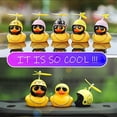 thumbnail image 2 of Adornos para coche, adorable figura de patito amarillo con casco de tiburón, accesorios decorativos para interiores de coches, bicicletas, motos, regalo para niños., 2 of 5