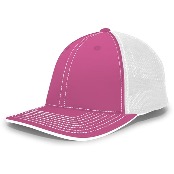 Pacific Headwear Adult Trucker Hat Unisex Pink/White/Pink Xs