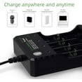 thumbnail image 3 of Chargeur de Batterie 18650 Chargeur de Batterie Lithium-Ion Chargeur de Batterie Rechargeable Adaptateur de Charge pour Cellules à 4 Fentes, Chargeur Universel Intelligent, 3 of 7