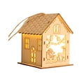 thumbnail image 2 of Mashaouyo Home Decor 1SET Rustic Charm Creative Wooden Light Up House A DIY Display Christmas Decoration For Your Tree, 2 of 4