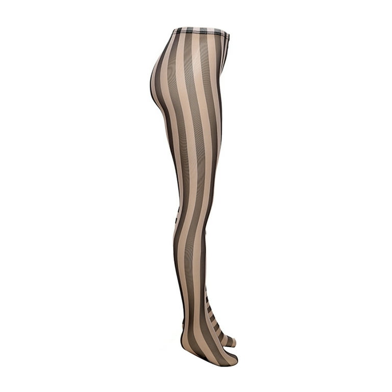 Horizontal Vertical Colored Two Tone Striped Checker Thigh Hi