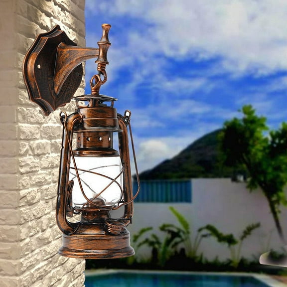 Outdoor Vintage Antique Rustic Lantern Lamp Retro Wall Sconce Light Fixture E27 for dining rooms, living rooms
