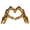 Gold, variant on Halloween Skeleton Heart Hands, Gothic Decor,For Home Bookshelf Table & Gothic Wedding Gift