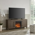 thumbnail image 2 of Evelyn&Zoe Chabot Rectangular TV Stand with Log Fireplace for TV's up to 65" in Charcoal Gray, 2 of 5