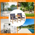 thumbnail image 6 of Costway 3 in 1  Patio Table Chairs Set Solid Wood Garden Furniture, 6 of 11