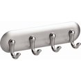 thumbnail image 3 of shiyou-iDesign York Self-Adhesive Key Rack Organizer for Entryway, Kitchen - 4 Hook, Stainless Steel/Chrome, 3 of 4