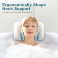 thumbnail image 3 of CoastaCloud Bath Pillow, Bathtub Spa Pillow with 4D Air Mesh Technology and 4 Suction Cups, Helps Support Head, Shoulder and Neck, Fits All Bathtub, Hot Tub and Home Spa, 3 of 7