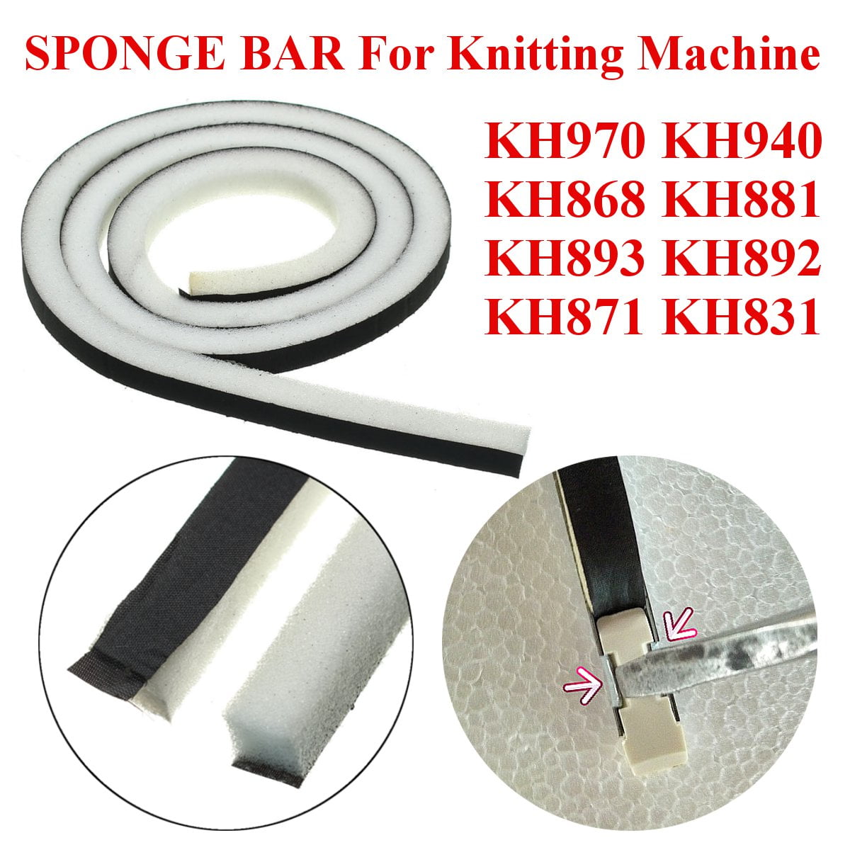 Needles Sponge Bar for Brother Knitting Machine KH868 KH881 KH940 KH950