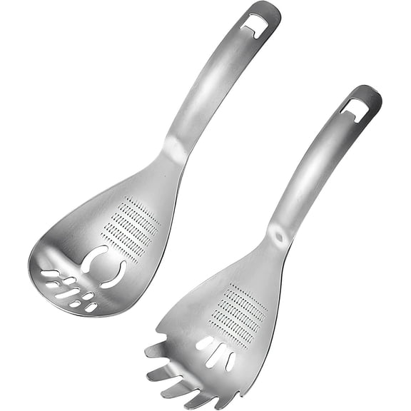 ABCISI Stainless Steel Multipurpose Grinding Spoon, Strainer Spatula Cooking Utensil Set - Garlic Grater, Home Kitchen Gadget (1 Set)