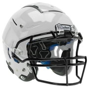 Schutt F7 LX1 Youth Football Helmet w/ attached Carbon Steel Facemask (M, White, Black ROPO-NB)