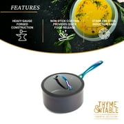 Thyme & Table 2.5 QT Non-Stick Sauce Pan with Glass Lid - Rainbow, Signature Collection