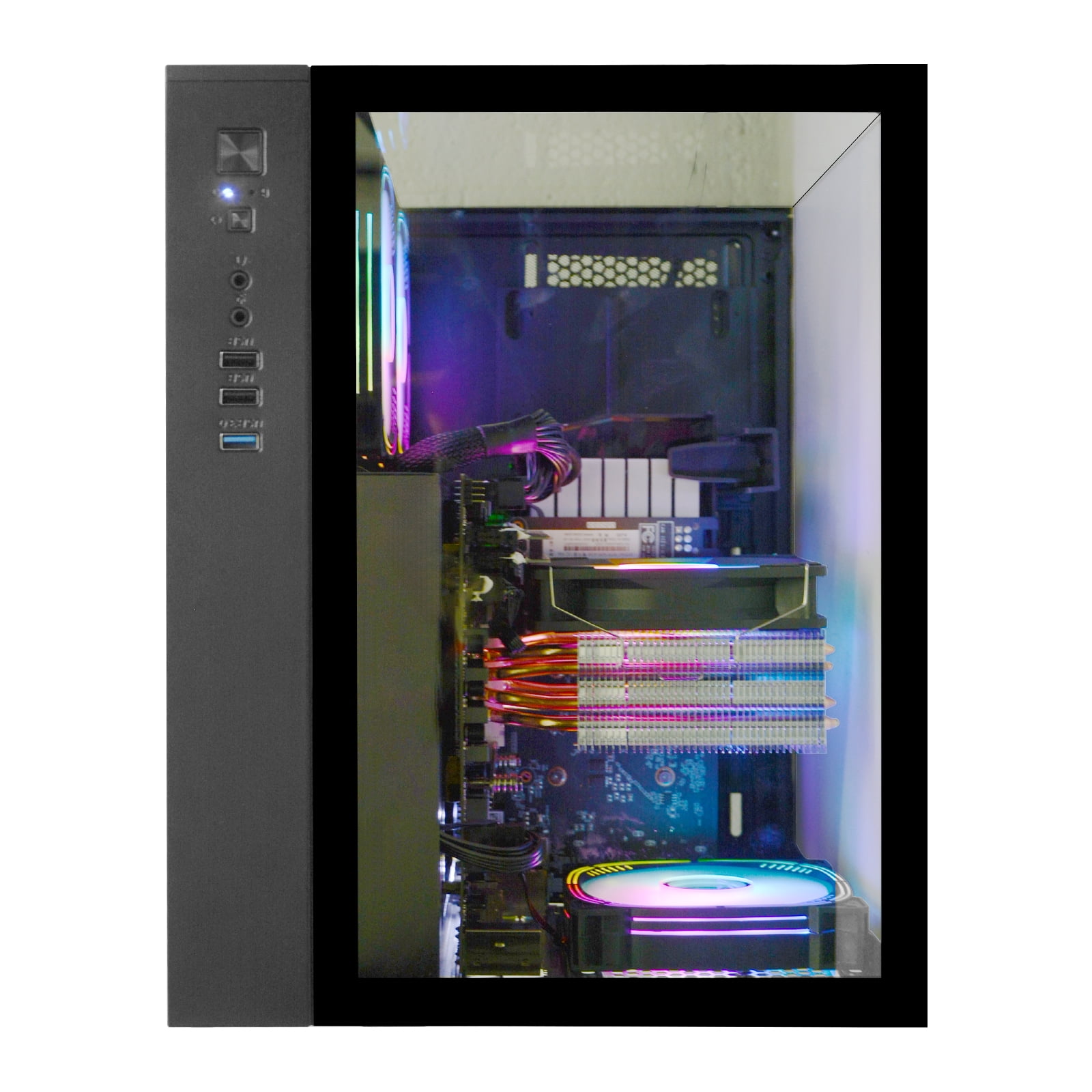 WIWB Gaming PC Desktop, Ryzen 7 5700X, 16GB DDR4, RTX 5060 8GB, 1TB NVMe SSD, WiFi 6