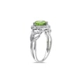 thumbnail image 3 of 1.30 Carat (Ctw) Peridot Heart Promise Ring in Sterling Silver with Accent Diamonds for Women, 3 of 6