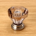 thumbnail image 6 of 12Pcs 25mm Crystal Glass Dresser Drawer Knobs Diamond Plated Shape Door Handle Pull Knobs Cabinet Furniture Handles Knobs, 6 of 7