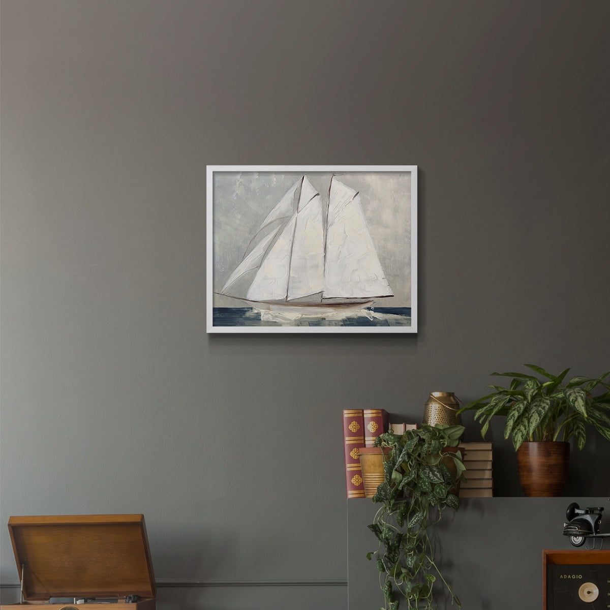 Setting Sail by Sally Swatland - Restickable Framed Giclée Print
