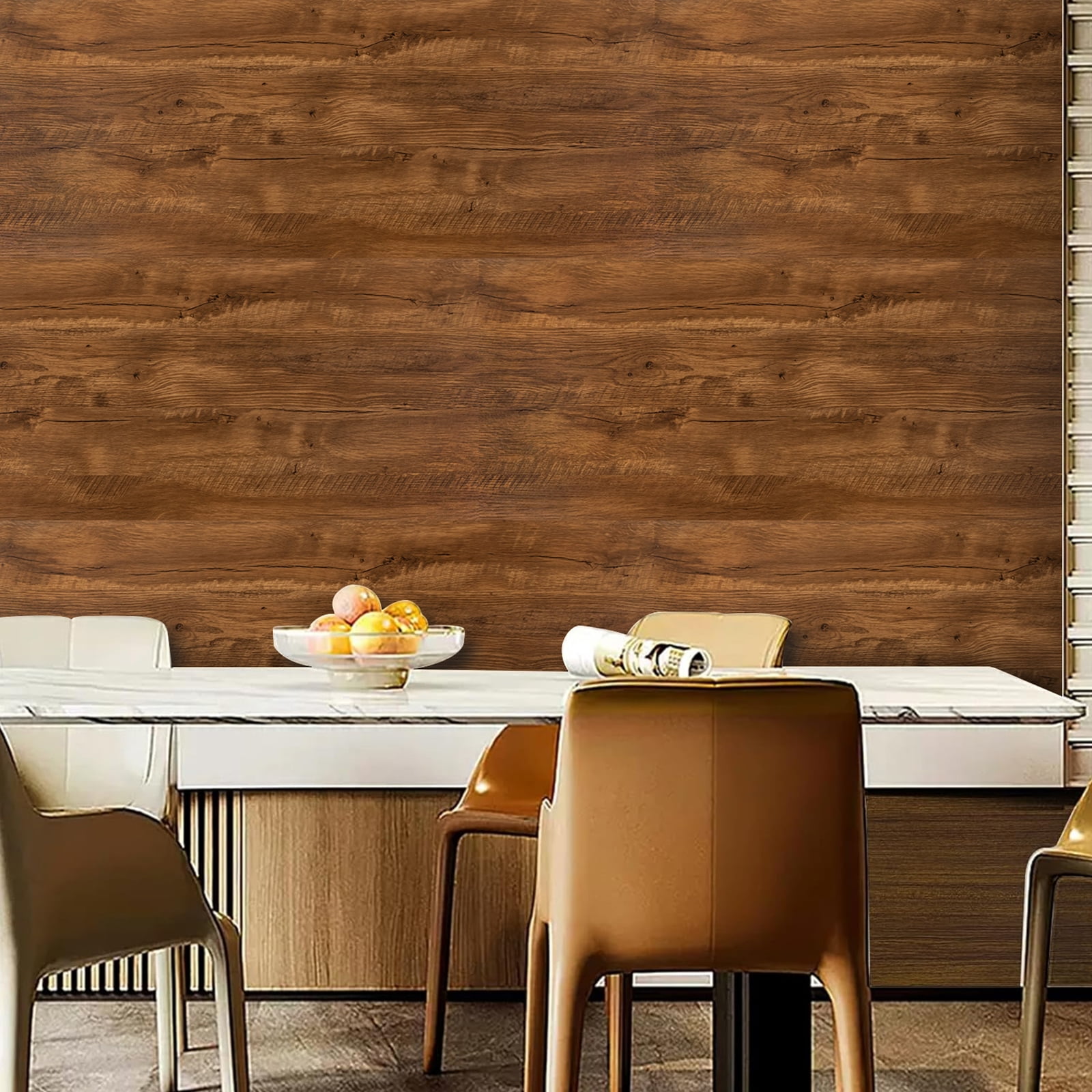 UMIGGEE 17.7-in x 472-in Brown Wood Wallpaper Peel and Stick Wallpaper Wood Grain Wall Paper Removable Self Adhesive Wood Wallpaper Contact Paper Wood Plank Wallpaper for Furniture Home Decor