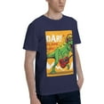 thumbnail image 2 of Bingfone Cool Dinosaur Playing Guitar Men'S Loose Fit Short-Sleeve Pocket T-Shirt, 2 of 7