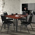 thumbnail image 2 of Regency Kee 48 in. Large Square Breakroom Table- Cherry Top, Black Legs, 2 of 3