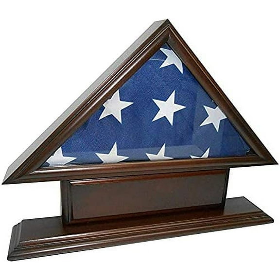 DECOMIL  3x5  Standard Flag Display Case - Arrow Shape- with Name Plate Space