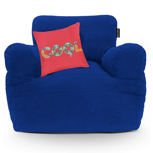 Sillón Individual Puff Sacoos Azul con descansa brazos