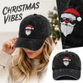 thumbnail image 3 of WULMLEO Unisex Vintage Christmas Baseball Hats Santa Pattern Embroidery Multi Sun Hats Black One Size, 3 of 6