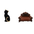 thumbnail image 1 of Figura de gato de resina, modelo de sofá o silla, escultura decorativa de animal, adorno coleccionable para sala de estar, dormitorio, estantería, mic, 1 of 8