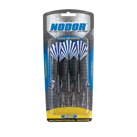 Nodor STR200 Entry-Level, Recreational Steel Dart Set Includes Tips, Barrels, Shafts, and