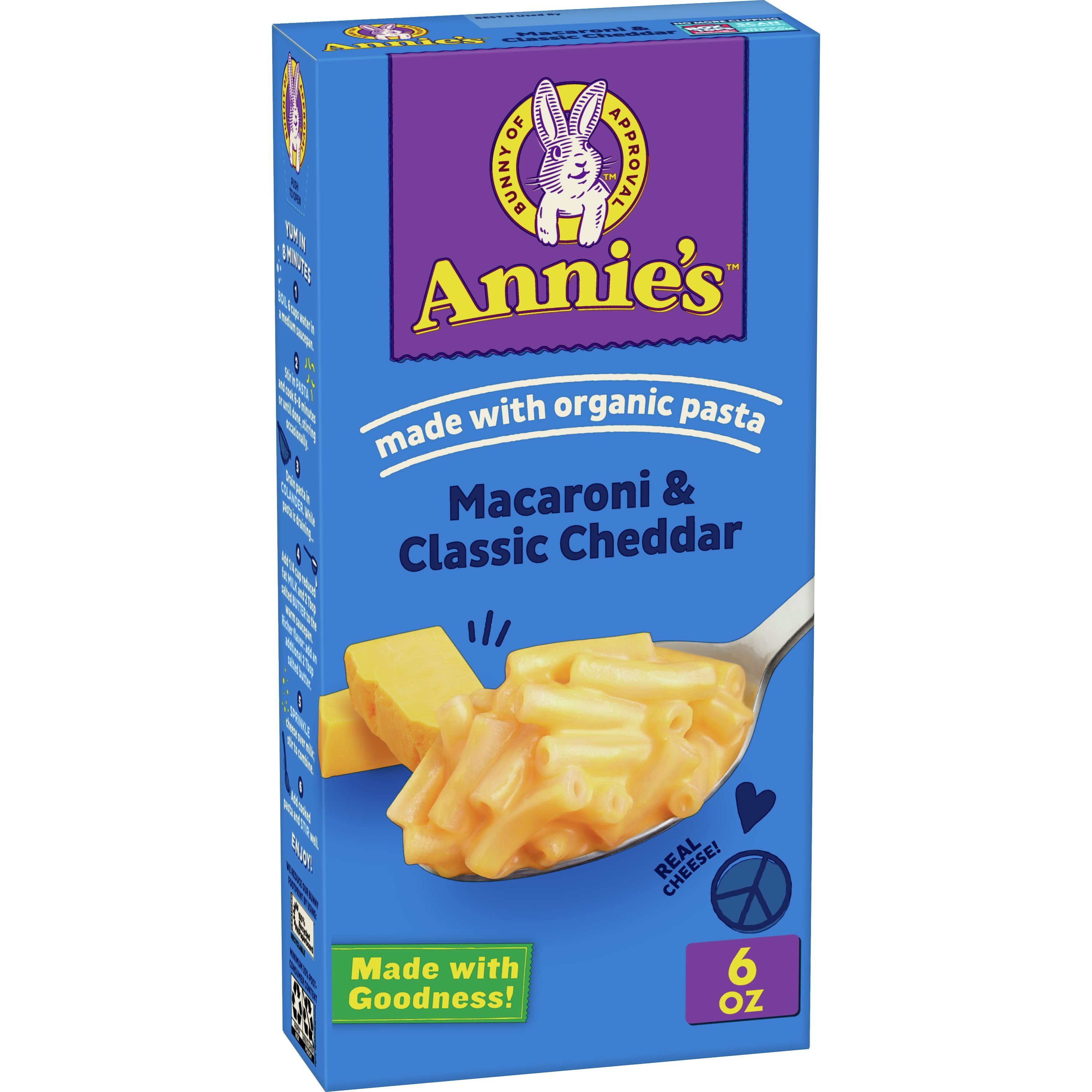 Buy Annie's Classic Cheddar Macaroni and Cheese Dinner with Organic Pasta,  6 OZ Online at Lowest Price in Ubuy Finland. 10535862