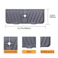 thumbnail image 4 of SAYOO Protector contra salpicaduras para fregadero de cocina, alfombrilla de secado envolvente de silicona reutilizable a prueba de salpicaduras para fregadero, encimera, negro/gris/naranja SAYOO  Diaria, 4 of 8