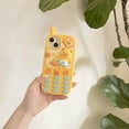 thumbnail image 2 of 3D Cute Retro Phone Soft Case for iPhone 12/12 Pro,Cartoon Kawaii Butter Bear Retro Phone Kids Teens Girls Women Creative Character Soft Silicone Case for iPhone 12/iPhone 12 Pro 6.1 inch, 2 of 14