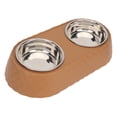 thumbnail image 3 of Cuencos Dobles para comida para perros, cuencos de agua y comida para perros de acero inoxidable con alfombrilla antideslizante, Juego de cuencos para comedero para gatos y, 3 of 7